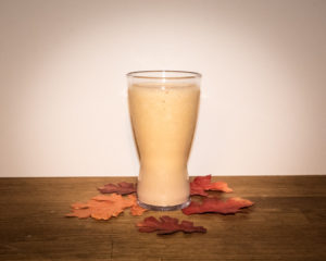 Pumpkin Spice Protein Shake with Fall Decor